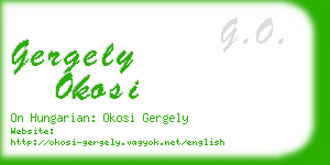 gergely okosi business card